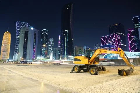 Development of financial centre in Doha, Qatar Foto stock