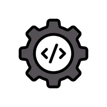 Development flat color icon Illustrazione stock