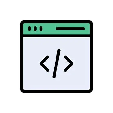 Development flat color icon 스톡 일러스트