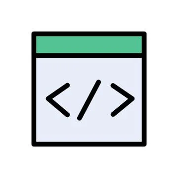 Development flat color icon Stock-Illustration