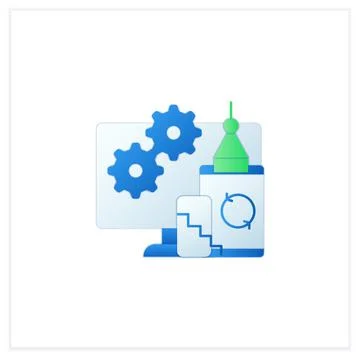 Development flat icon Stock Illustration