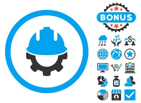 Development Flat Vector Icon with Bonus Illustrazione stock
