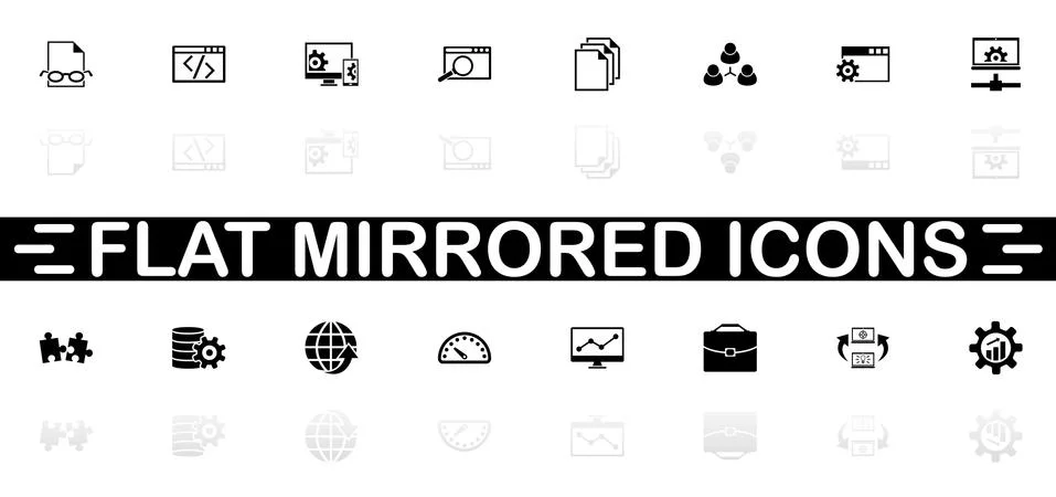 Development - Flat Vector Icons Stock Illustration