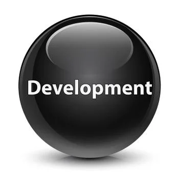 Development glassy black round button イラスト素材