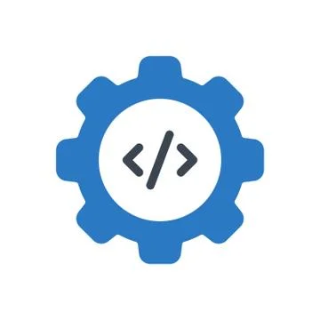 Development glyph color icon Illustrazione stock