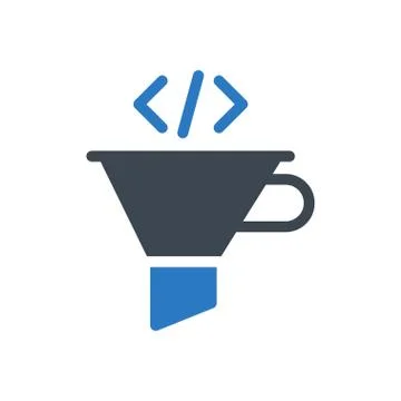 Development glyph colour icon 스톡 일러스트