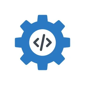 Development glyph colour icon Stock Illustration