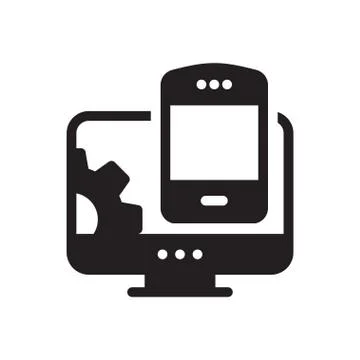 Development glyph flat icon Illustrazione stock