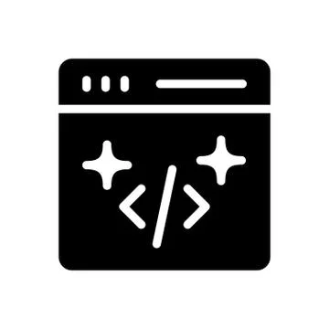 Development glyph flat icon Illustrazione stock