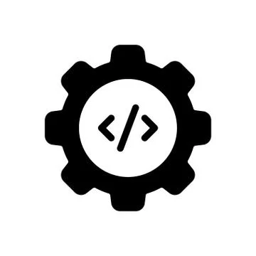 Development glyph flat icon Illustrazione stock