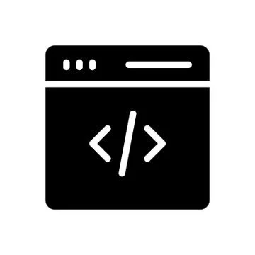 Development glyph flat icon Illustrazione stock