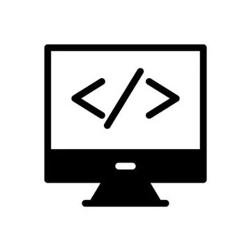 Development glyph flat icon Illustrazione stock