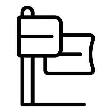 Development goal icon outline vector. Career progress target Stockillustratie