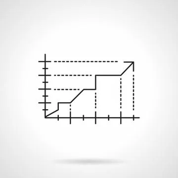 Development graph flat line vector icon Illustrazione stock