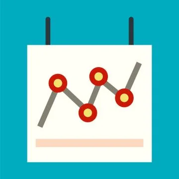 Development graphic icon, flat style Illustrazione stock