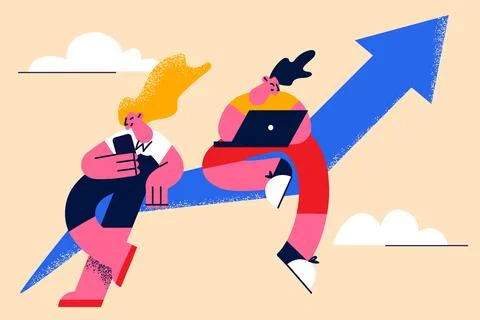 Development, growth data analysis concept Stock Illustration