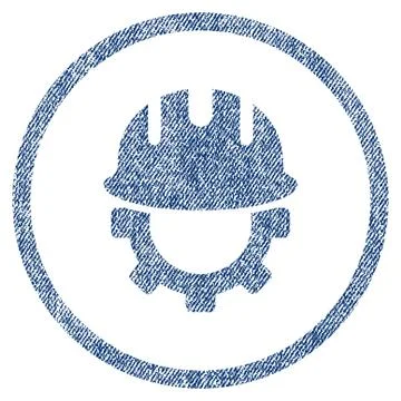 Development Hardhat Fabric Textured Icon Illustrazione stock