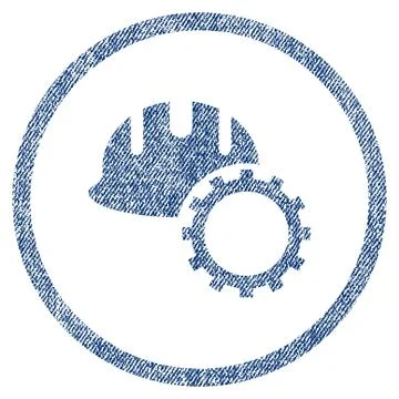 Development Hardhat Fabric Textured Icon Stock Illustration