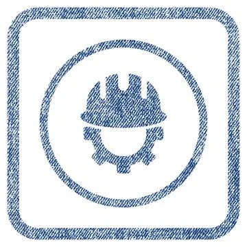 Development Hardhat Fabric Textured Icon Illustrazione stock