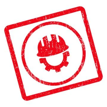 Development Hardhat Icon Rubber Stamp Stock Illustration