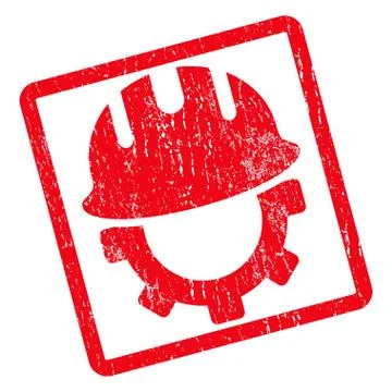 Development Hardhat Icon Rubber Stamp Illustrazione stock