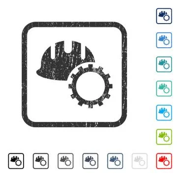 Development Hardhat Icon Rubber Watermark Stockillustratie
