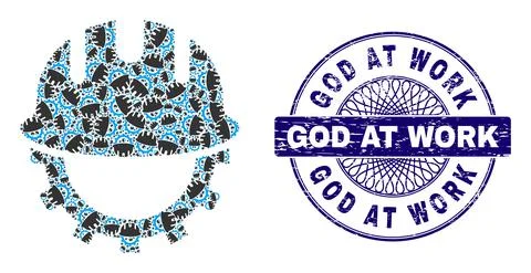 Development Hardhat Recursion Collage of Development Hardhat Items and Scratched イラスト素材