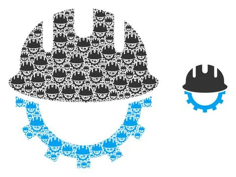 Development Hardhat Recursive Icon Composition Stock Illustration