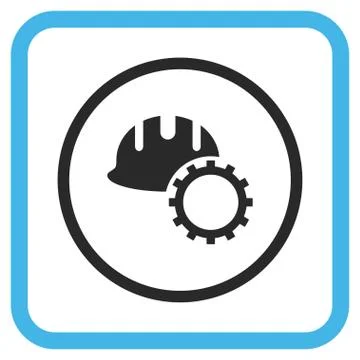Development Hardhat Vector Icon In a Frame Stock Illustration