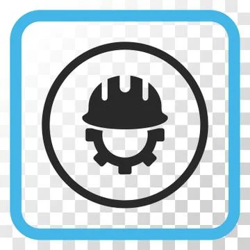 Development Hardhat Vector Icon In a Frame Stock Illustration