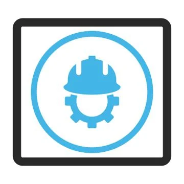 Development Helmet Framed Vector Icon Illustrazione stock