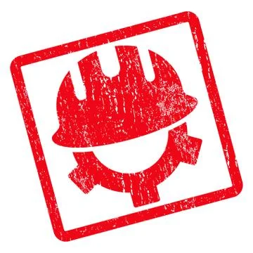 Development Helmet Icon Rubber Stamp Illustrazione stock