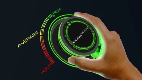 DEVELOPMENT HIGH Illustrazione stock