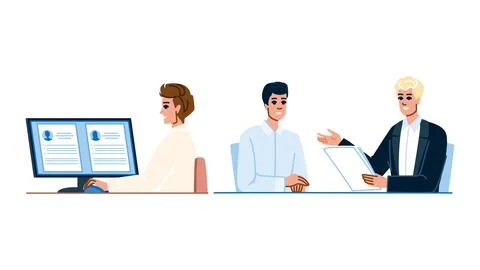Development hr specialist man vector Illustrazione stock