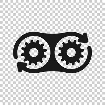 Development icon in transparent style. Devops vector illustration on isolated Stock Illustration