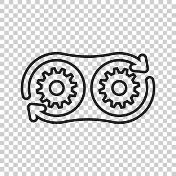 Development icon in transparent style. Devops vector illustration on isolated Stock Illustration