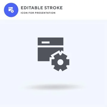 Development icon vector, filled flat sign, solid pictogram isolated on white 스톡 일러스트