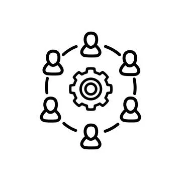 Development interacting communication meeting icon. Vector illustration Stock Illustration