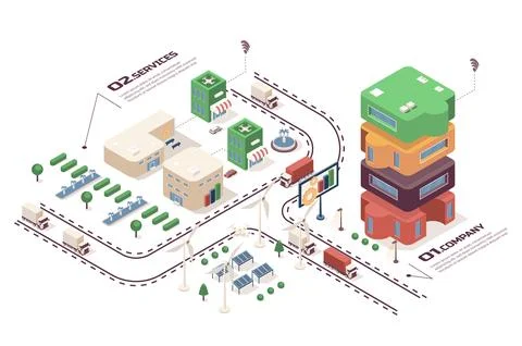 Development Isometric Infographic Stock Illustration