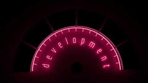 Development level conceptual meter 스톡 동영상 129243291