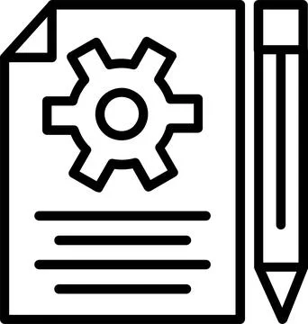 Development Line Icon Design Stock Illustration