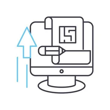 Development line icon, outline symbol, vector illustration, concept sign イラスト素材