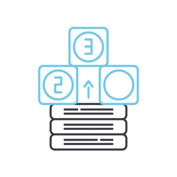 Development line icon, outline symbol, vector illustration, concept sign イラスト素材