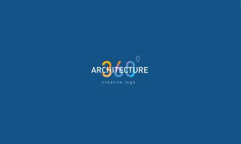 Development logo architecture name 360 degrees Illustrazione stock