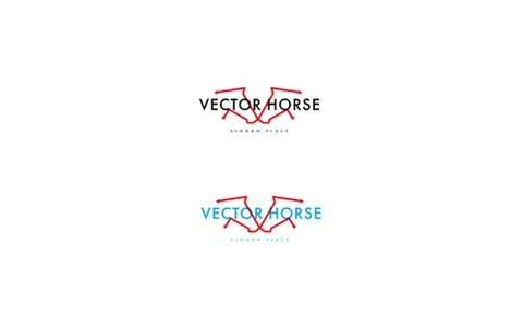 Development logo vector horse Illustrazione stock