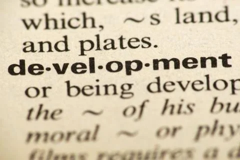 Development meaning in dictionary Foto stock