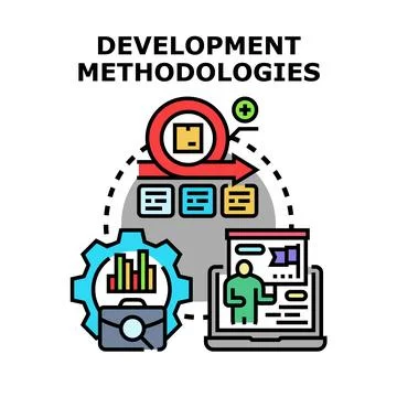 Development methodologies concept for project management process Stock-Illustration