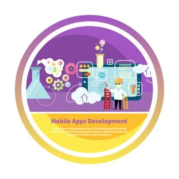 Development mobile apps イラスト素材