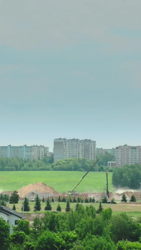 Development Of Modern Multi-storey Residential Houses time lapse, timelapse Stock Footage 341368154