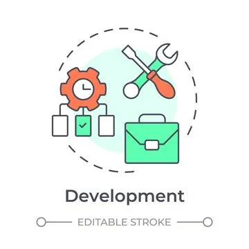 Development multi color concept icon イラスト素材